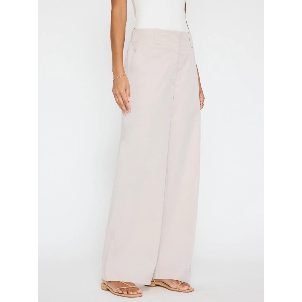 Brochu Walker Alida Silver Grey Wide Leg Tailored Pants Size Small Trousers Chic